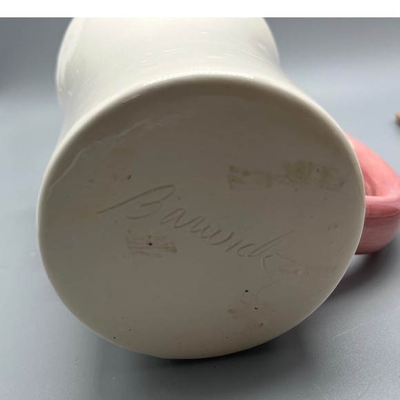 Vintage Double Creek Barwick signed whimsical Flamingo pottery Mug - Picture 6 of 8
